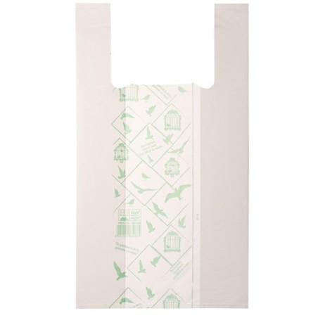 Shoppers Midi - 28 x 50 cm - mater-bi - bianco - scatola 500 pezzi