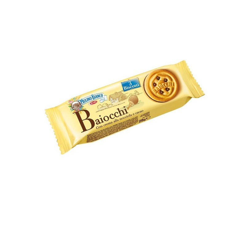 Baiocchi - Mulino Bianco - monoporzione con 3 biscotti da 28 gr