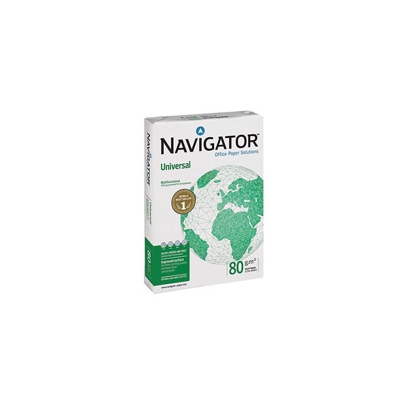 Carta Universal Navigator A4 80 g/mq 110 µm - 5 RISME per Stampanti e Fotocopie