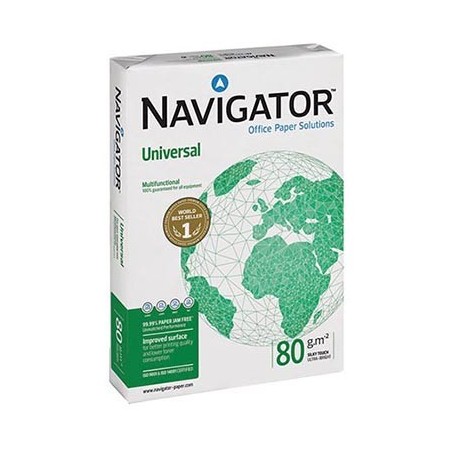 Carta Universal Navigator A4 80 g/mq 110 µm - 5 RISME per Stampanti e Fotocopie