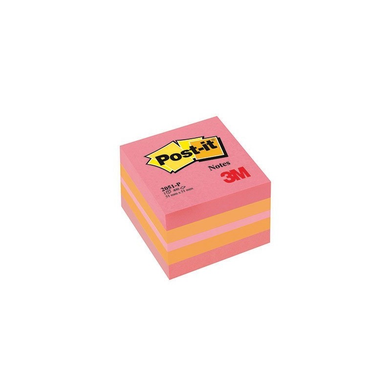 Post-it mini cubo 51x51 rosa 