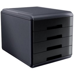 Cassettiera Arda 4 cassetti mydesk cm. 29.5x38.5x28.2 nero