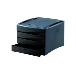  Cassettiera green2desk 4 cassetti cm. 25x28.6x37 nero