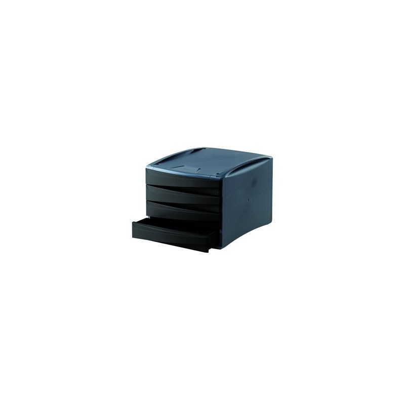  Cassettiera green2desk 4 cassetti cm. 25x28.6x37 nero