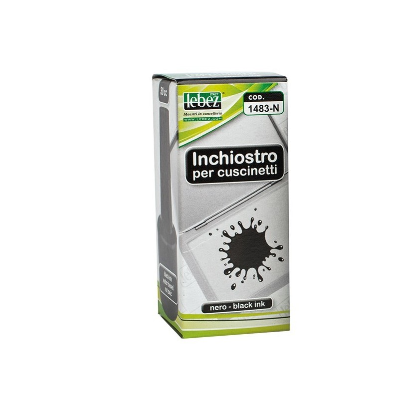 Inchiostro per cuscinetti - 30 ml - senza olio - nero - 