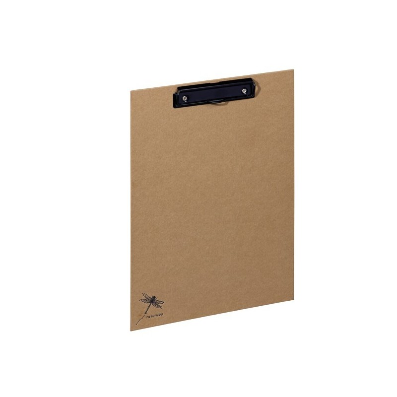 Portablocco Pure - A4 - in cartone - carta kraft - con molla fermafogli 