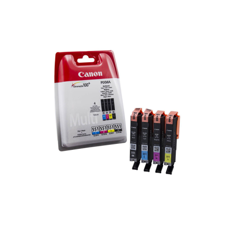 Cartuccia Canon Originale MultiPack CLI-551 B/C/M/Y