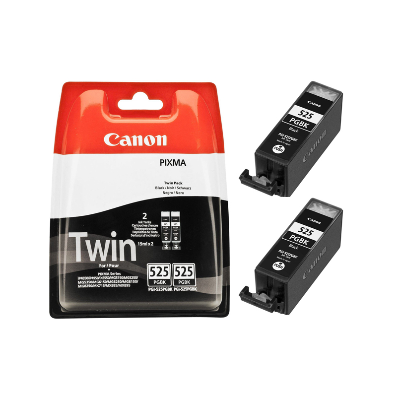 Cartuccia Canon Originale Scatola 2 Cartuccia Twin Pack Nera PGI-525BK