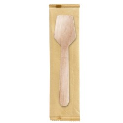 Palettina gelato monouso in legno - imbustata singolarmente - 9,6 cm