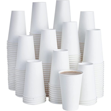 Set di bicchieri da 250 ml in cartone biodegradabile bevande calde o fredde, bicchiere ecologico in carta compostabile 