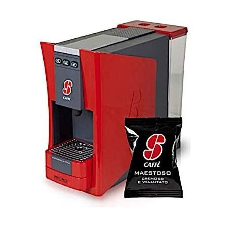 MACCHINA DA CAFFE S.12 ESSSE CAFFÈ ROSSO + 50 CAPSULE GUSTO MAESTOSO