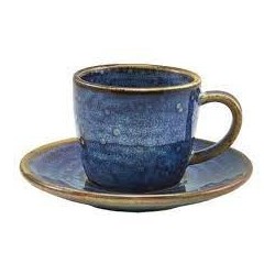 Espresso Cup & Saucer Aqua Blue Terra Porcelain