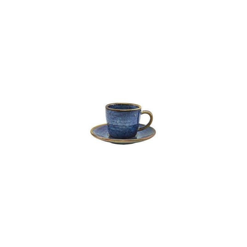 Espresso Cup & Saucer Aqua Blue Terra Porcelain