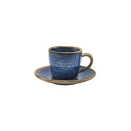 Espresso Cup & Saucer Aqua Blue Terra Porcelain