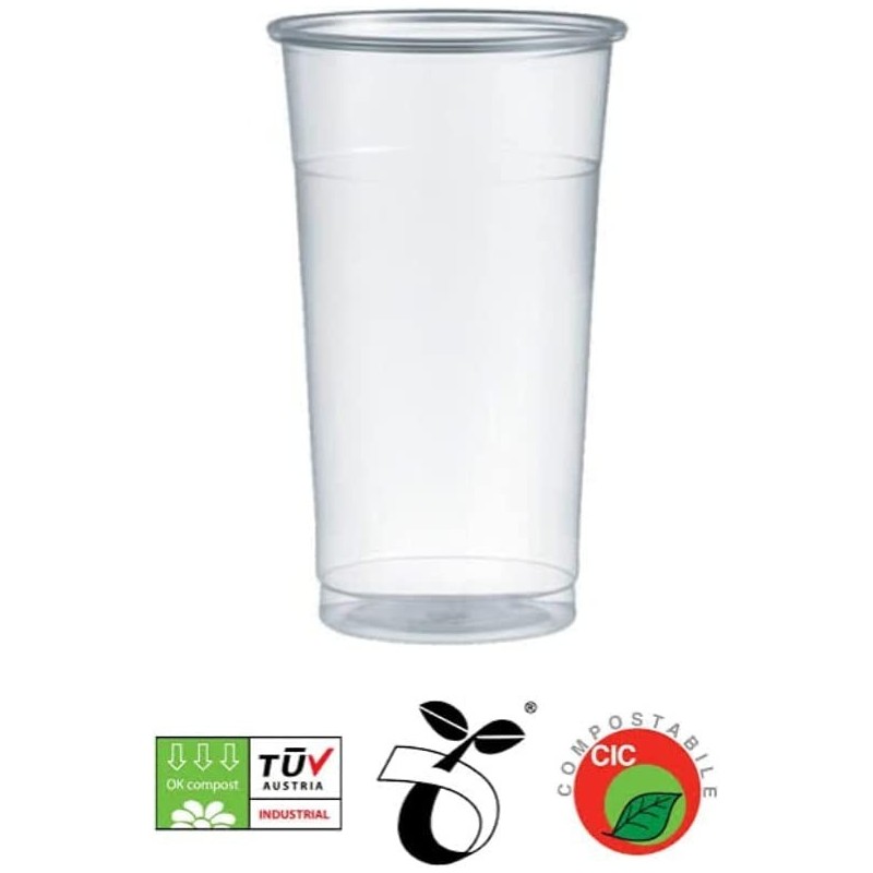 Bicchieri monouso 350ml TUMBLER Biodegradabili e Compostabili