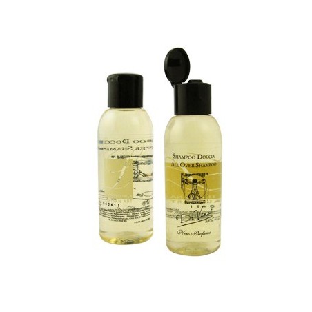 Shampoo Doccia in flacone Portofino 35ml con tappo flip-top. Nero Profumo.