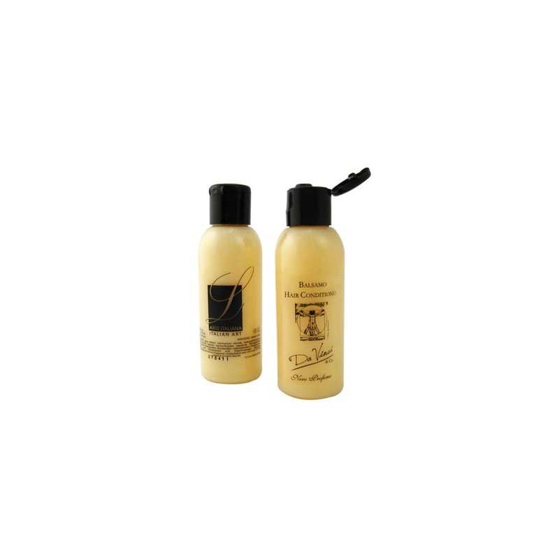 Shampoo Doccia in flacone Portofino 35ml con tappo flip-top. Nero Profumo.