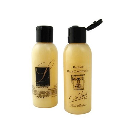 Shampoo Doccia in flacone Portofino 35ml con tappo flip-top. Nero Profumo.