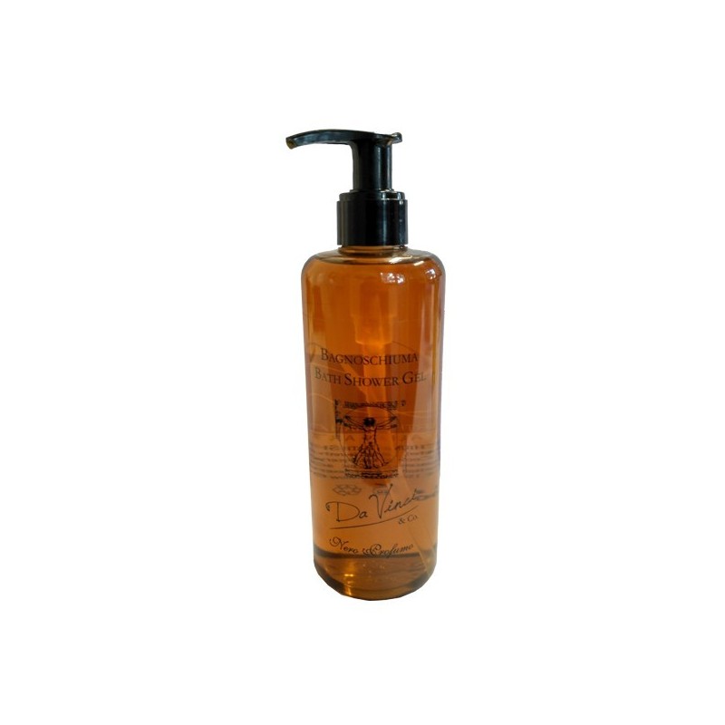 Shampoo Doccia in flacone Portofino 35ml con tappo flip-top. Nero Profumo.