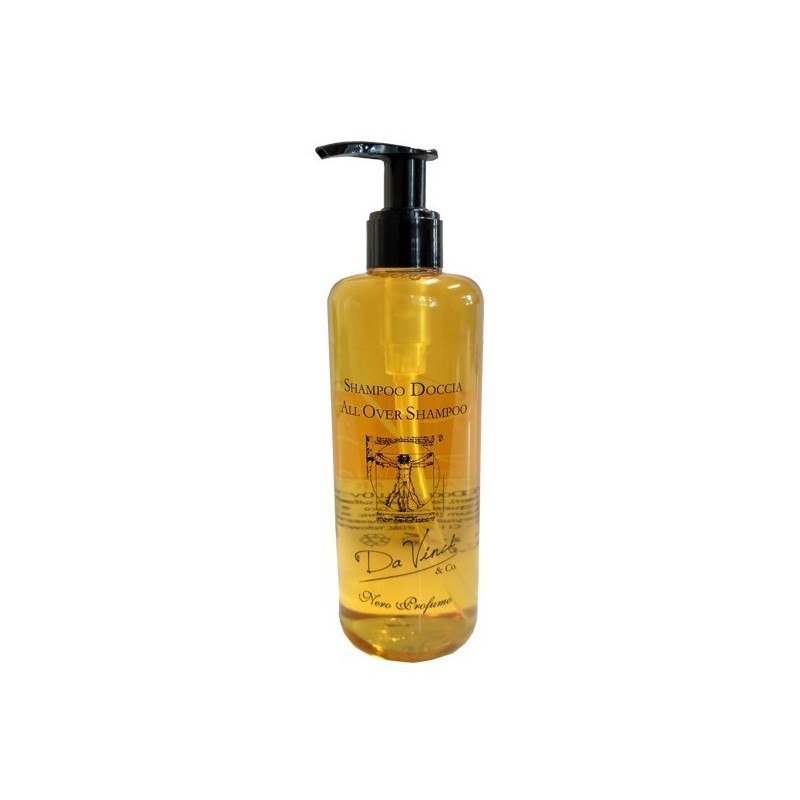 Shampoo Doccia in flacone Portofino 35ml con tappo flip-top. Nero Profumo.