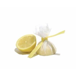 Lemon Wrap Con Laccetti In Cotone Bianco