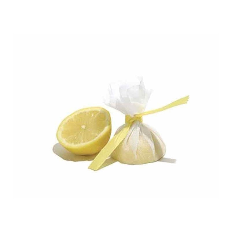 Lemon Wrap Con Laccetti In Cotone Bianco